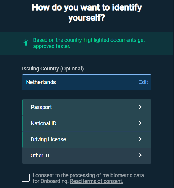 KYC Verification on Bitfinex