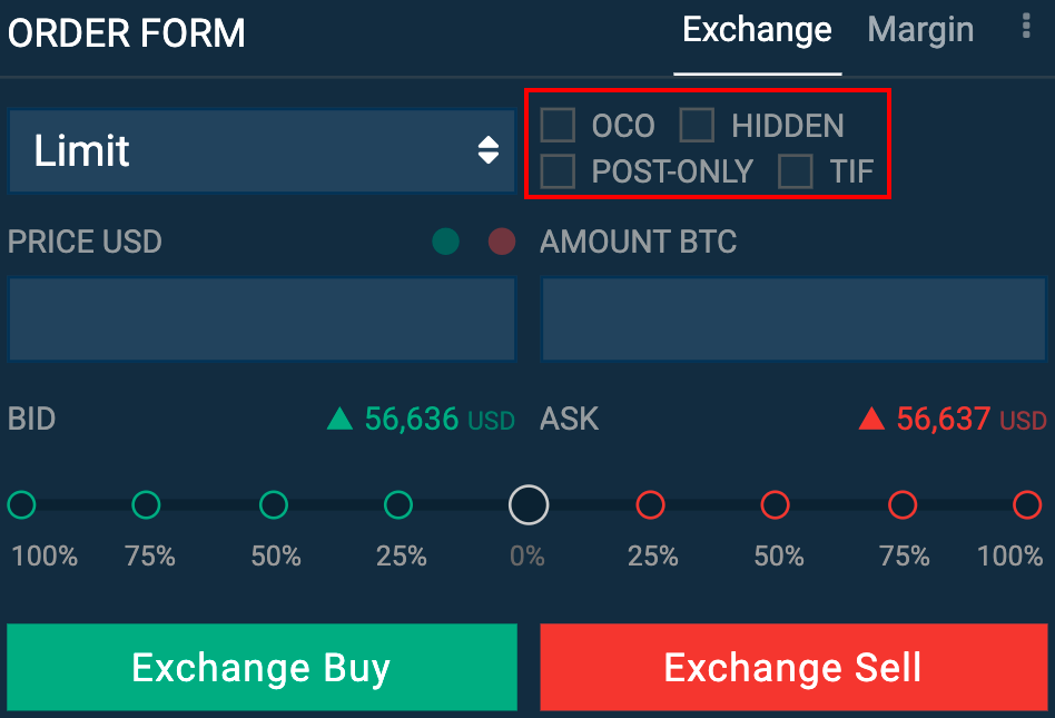 Bitfinex Trading Orders